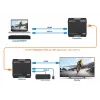 Manhattan 1080p HDMI KVM over IP Extender Kit, estende sinal 1080p@60Hz até 120m com um único cabo Ethernet Cat6 ou uma rede compatível com IP, transmissor e recetor, portas USB-A para PC/rato/teclado, preto, três anos de garantia