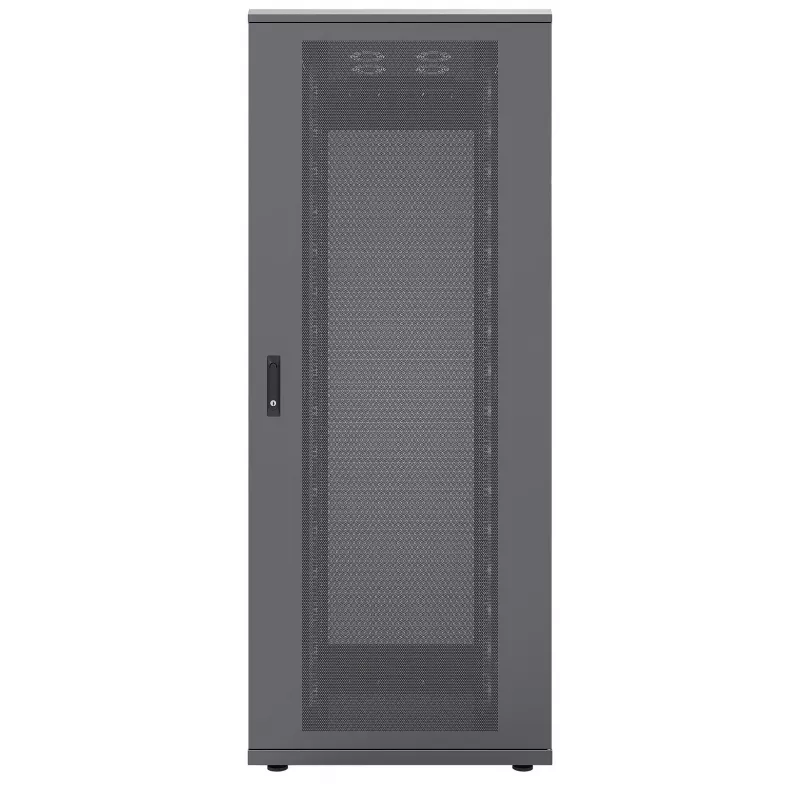 Intellinet 714129 armário de servidores de 19", autoportante, 47U, 800x1000 mm (L x P), altura 2250 mm, IP20, flatpack, máx. 1500 kg, fechadura, pés ajustáveis, preto RAL 9005