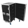 Flightcase Roadinger 30126428 contraplacado preto prateado 59,4 kg