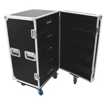 Flightcase Roadinger 30126428 contraplacado preto prateado 59,4 kg