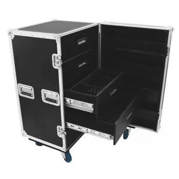 Flightcase Roadinger 30126428 contraplacado preto prateado 59,4 kg