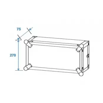 Maleta rígida Roadinger 30107204 alumínio preto prateado 525x550x270mm