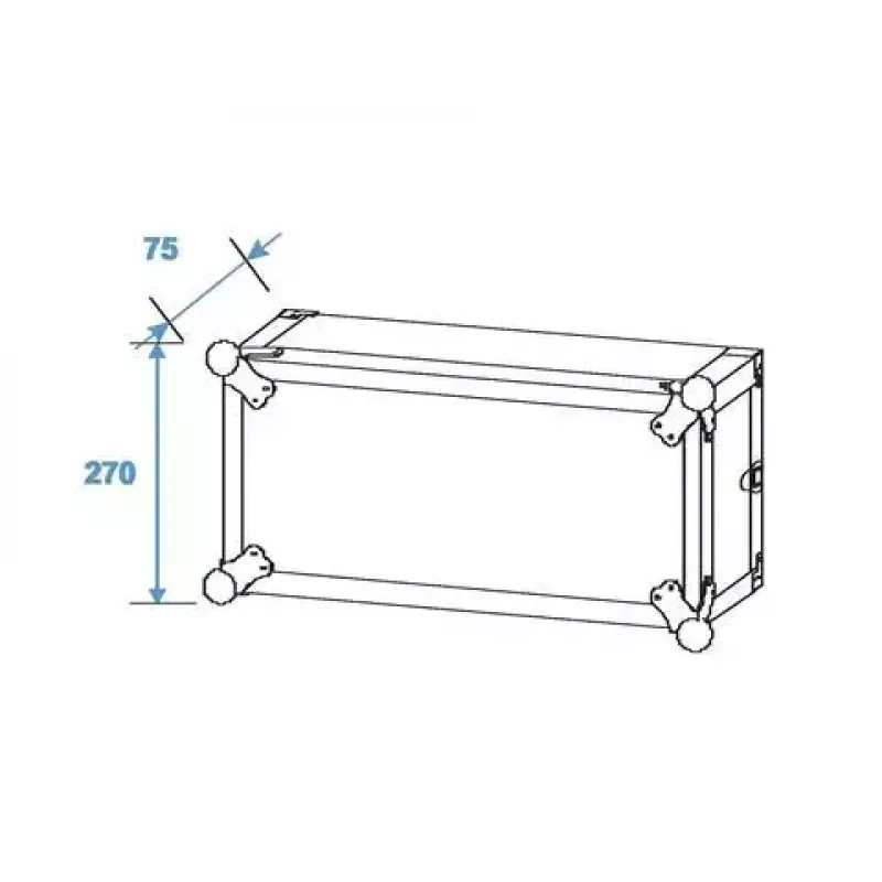 Maleta rígida Roadinger 30107204 alumínio preto prateado 525x550x270mm