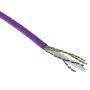 Cabo de instalação ACT Cat 6 F/UTP maciço, LSZH, classe de reação ao fogo CPR ECA, 24 AWG, violeta, 305 metros