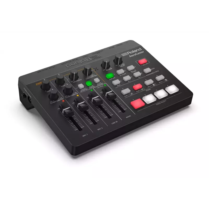 Interface de áudio Roland AeroCaster preto 24 bit 48 kHz Phantom Power 48 V
