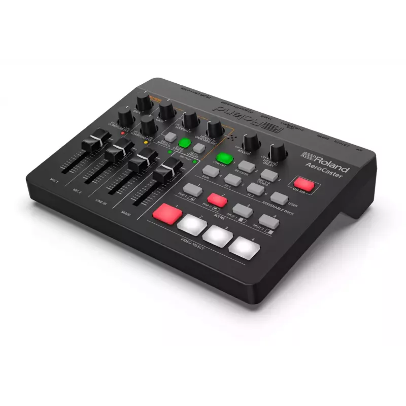 Interface de áudio Roland AeroCaster preto 24 bit 48 kHz Phantom Power 48 V