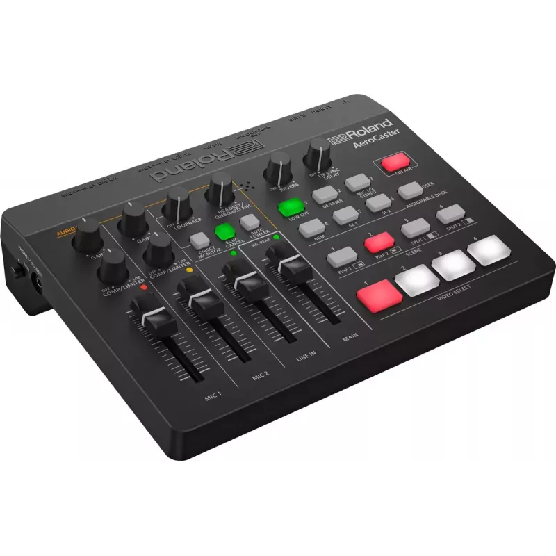 Interface de áudio Roland AeroCaster preto 24 bit 48 kHz Phantom Power 48 V