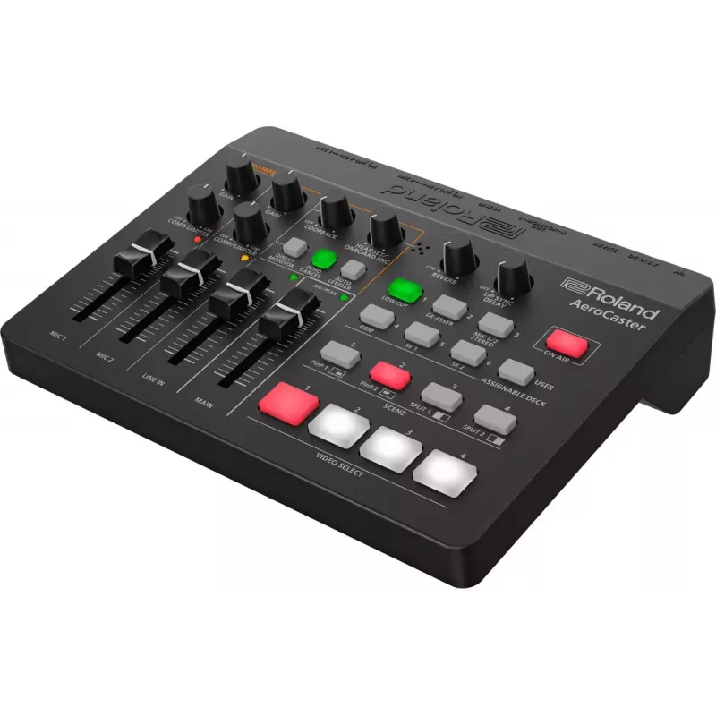 Interface de áudio Roland AeroCaster preto 24 bit 48 kHz Phantom Power 48 V