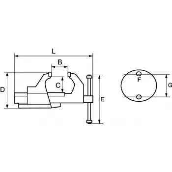 Torno Bahco 834V-4 peso 5,5 kg