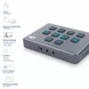 ACT comutador de vídeo USB-C com entrada HDMI dupla 60Hz cinzento