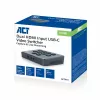 ACT comutador de vídeo USB-C com entrada HDMI dupla 60Hz cinzento