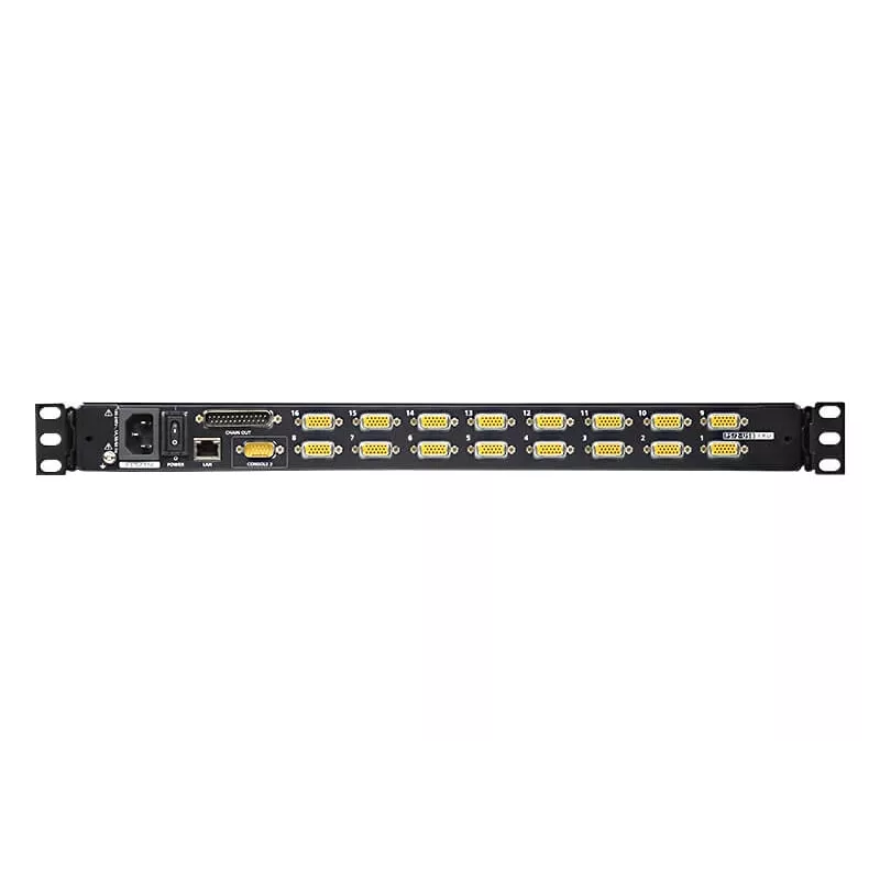 Comutador KVM LCD 17 polegadas ATEN 16 portas over IP (USB - PS/2 VGA) com porta USB para periféricos