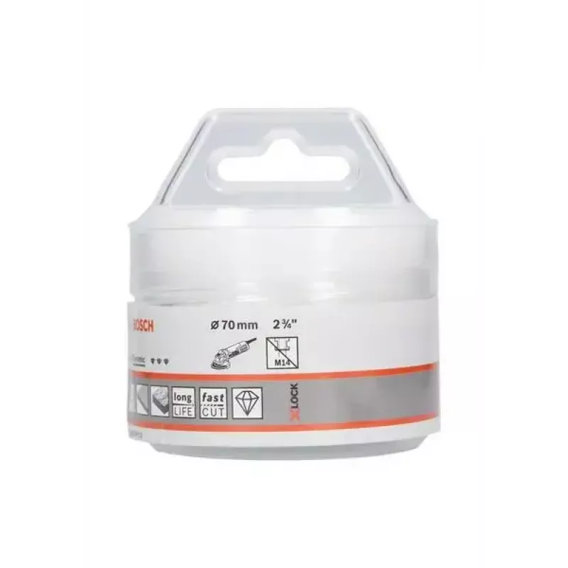 Bosch 2608599023 broca de coroa diamantada a seco, 70 mm