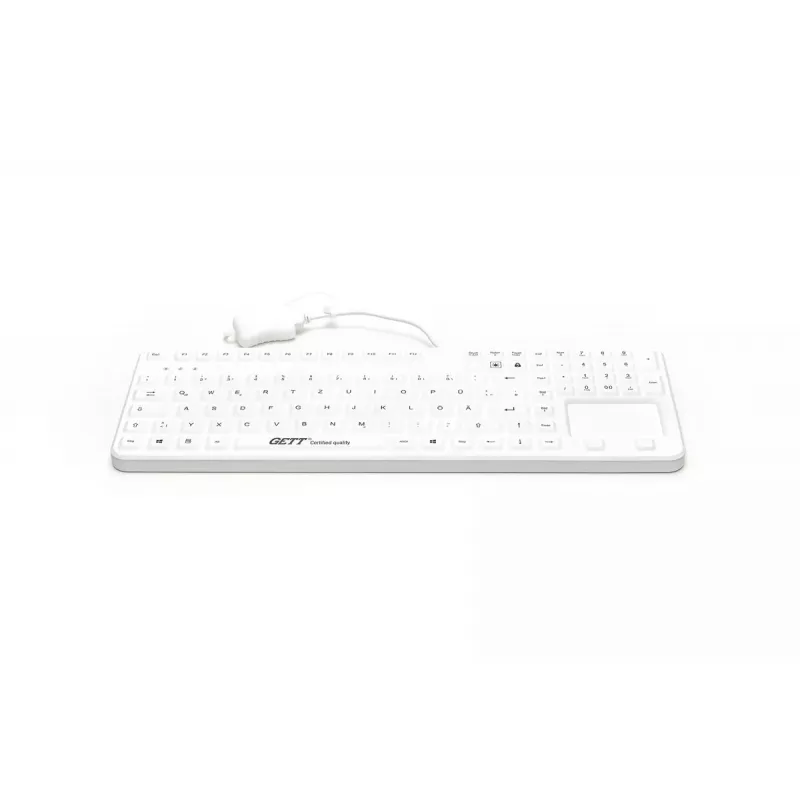 Teclado GETT Cleantype Prime Touch+ USB Swiss branco