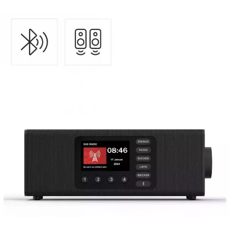 Rádio pessoal Hama DR2002BT Sintonizador digital DAB DAB+ FM 10W