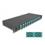 Caixa de fusão de fibra ótica DeLOCK 67007 preto metal 482x220x44mm