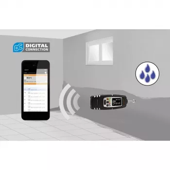 Laserliner MultiWet-Finder Plus Higrómetro eletrónico preto branco visor digital