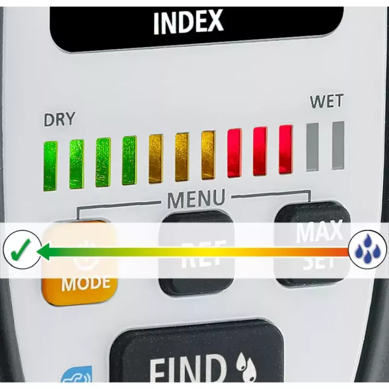 Laserliner MultiWet-Finder Plus Higrómetro eletrónico preto branco visor digital