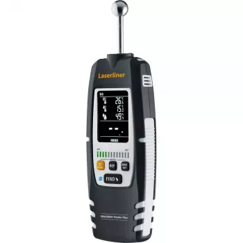 Laserliner MultiWet-Finder Plus Higrómetro eletrónico preto branco visor digital