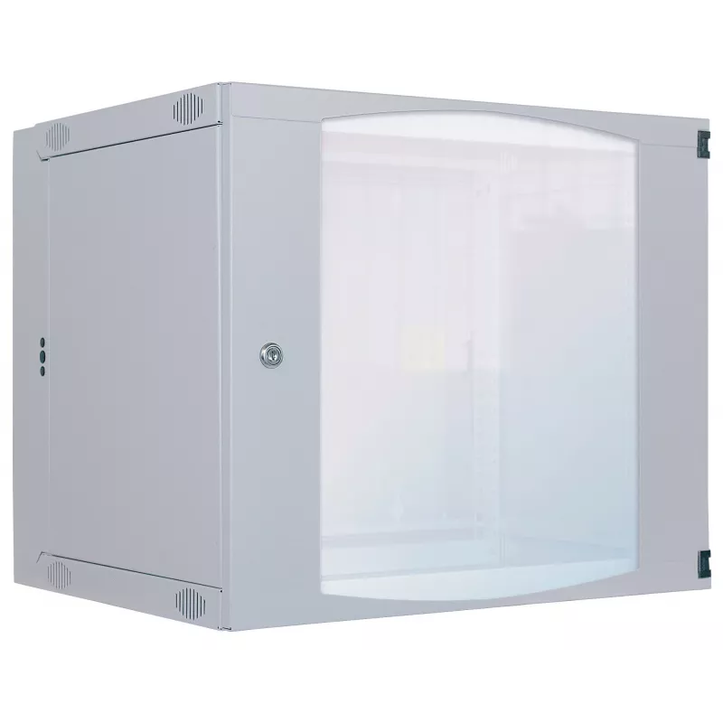 Intellinet 713870 armário de rede de parede de secção dupla de 19 polegadas, 12U, cinzento RAL 7035