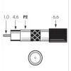 Cabo coaxial Televes SK2003plus 100 m preto