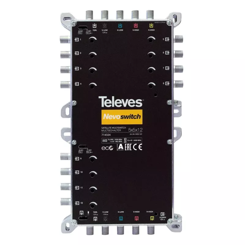 Multiswitch de satélite Televes MS512C