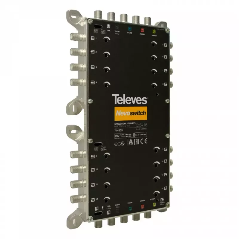 Multiswitch de satélite Televes 714505 5 entradas 16 saídas
