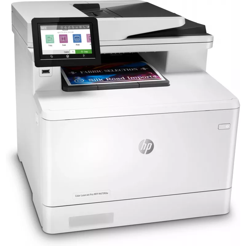 HP Color LaserJet Pro MFP M479fdw, imprimir, copiar, digitalizar, enviar fax, e-mail, digitalizar para e-mail/PDF; impressão frente e verso; ADF de 50 folhas sem curvatura