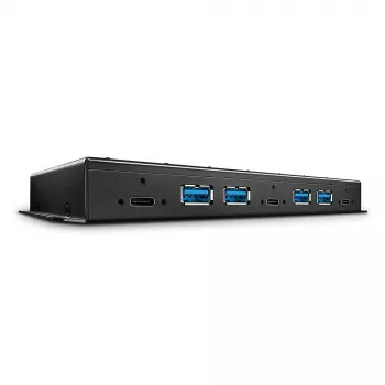 Lindy hub USB 3.2 Gen 2 de 7 portas em metal
