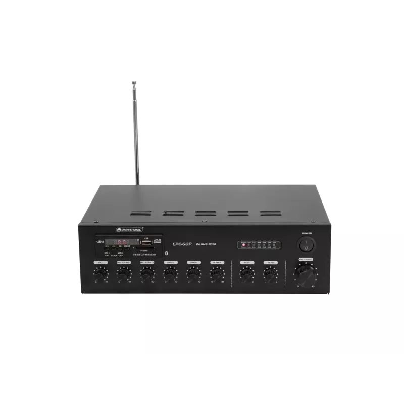 Amplificador de áudio Omnitronic 80709606 Performance/Palco Preto