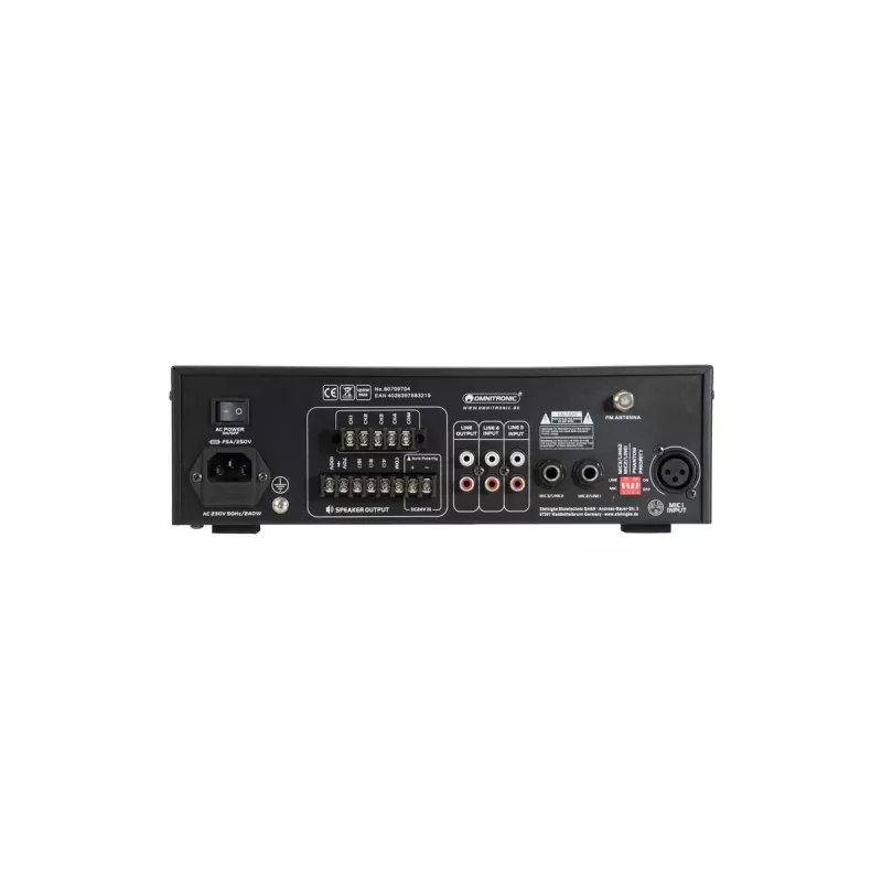 Amplificador de áudio Omnitronic 80709704 Performance/Palco Preto