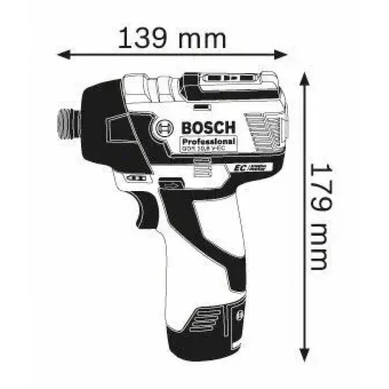 Chave de impacto Bosch GDR 12V-110 Professional 1/4 polegadas 110 N⋅m 10,8 V