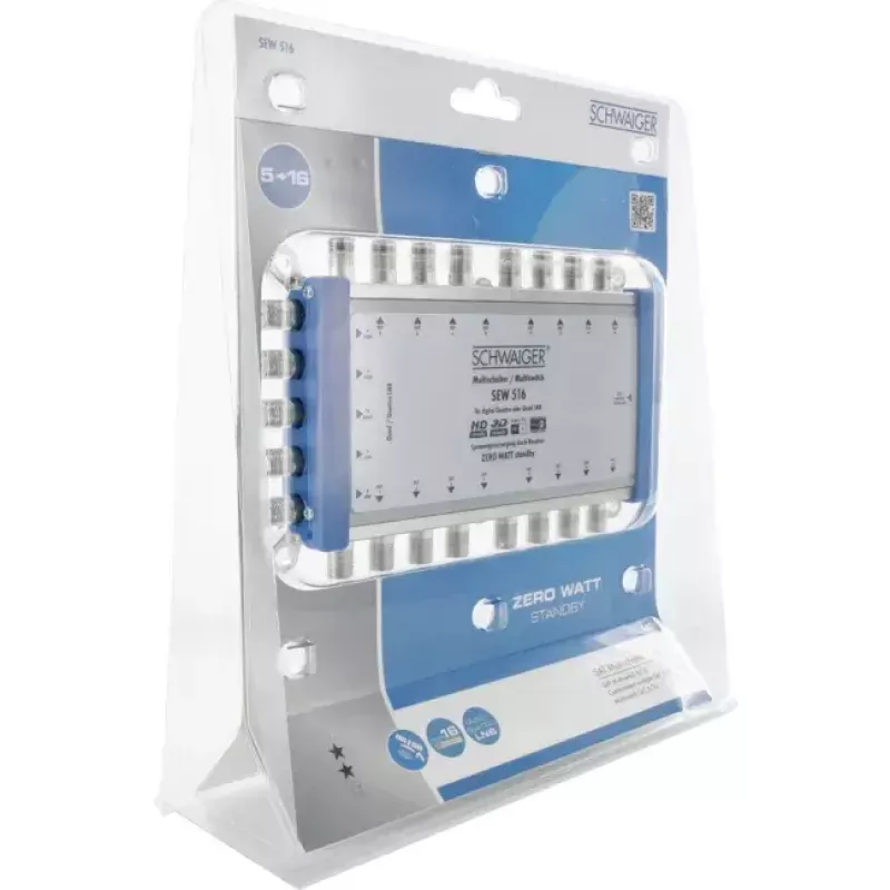 Multicomutador de satélite Schwaiger SEW516 531 5 entradas 16 saídas