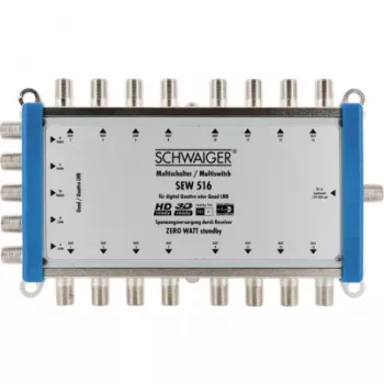 Multicomutador de satélite Schwaiger SEW516 531 5 entradas 16 saídas