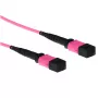 Cabo de patch de fibra ótica ACT 7 metros multimodo 50/125 OM4 polaridade B com conectores fêmea MTP