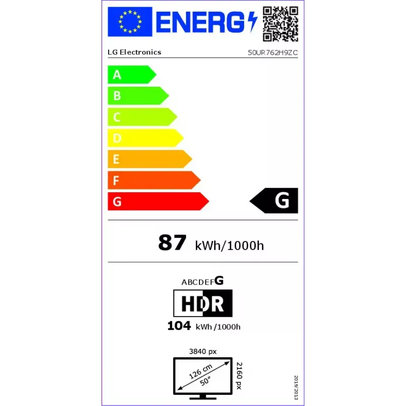 LG 50UR762H9ZC 127 cm (50 polegadas) 4K Ultra HD Smart TV Wi-Fi azul 400 cd/m²