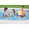 Piscina Bestway Fast Set redonda de parede de aço insuflável conjunto 4,57 m x 84 cm capacidade 9677 L