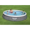 Piscina Bestway Fast Set redonda de parede de aço insuflável conjunto 4,57 m x 84 cm capacidade 9677 L