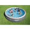 Piscina Bestway Fast Set redonda de parede de aço insuflável conjunto 4,57 m x 84 cm capacidade 9677 L
