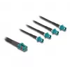 Cabo DeLOCK Mini FAKRA Z conector fêmea Quad para 4 x FAKRA Z conector macho Tipo B 1 m