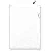 Dossiê de argolas Rexel Embossed A4 transparente (100), A4, polipropileno (PP), transparente, 100 unid., 221 mm, 311 mm