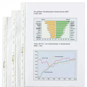 Bolsa Rexel - Economy brilhante, Legal, transparente, polipropileno (PP), vertical, 0,05 mm, 240 mm