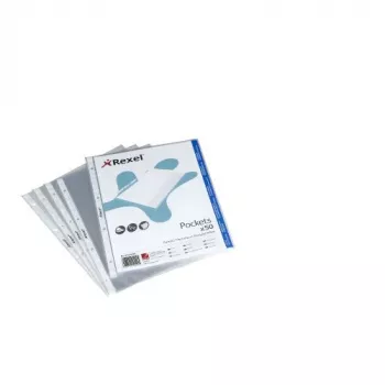 Capa Rexel Crystal Clear A4 abertura superior (50), 210 x 297 mm (A4), transparente, polipropileno (PP), vertical, 50 unid.