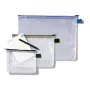 Bolsa de rede Rexel com fecho de correr preto A5, PVC, 31 g, preto, transparente