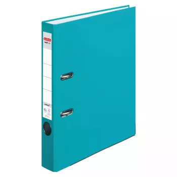 Caderno de argolas Herlitz maX.file A4 turquesa polipropileno