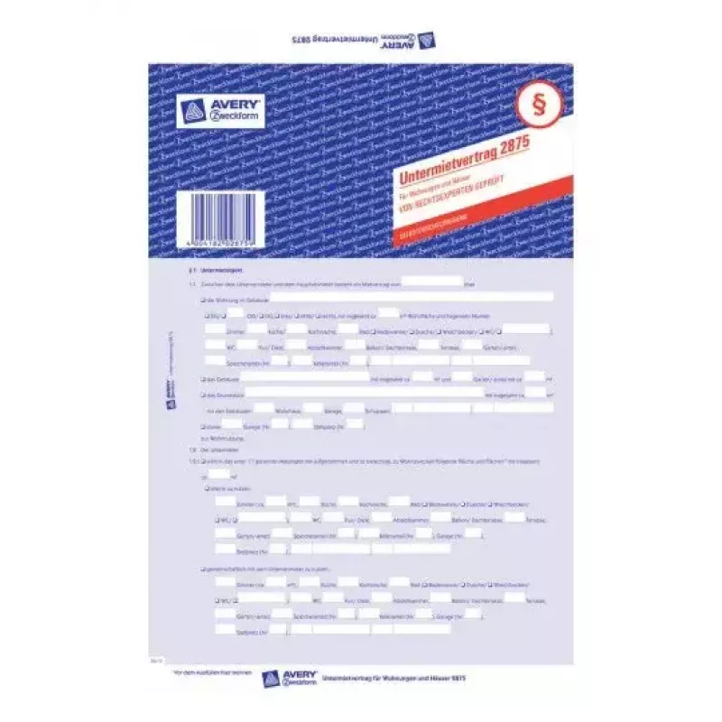 Papel de registo Avery 2875