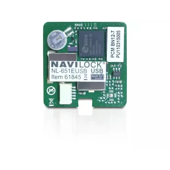Módulo recetor GPS USB Navilock NL-651EUSB — 50 canais, interface USB, sensibilidade -160 dBmW, 30×30×7,9 mm