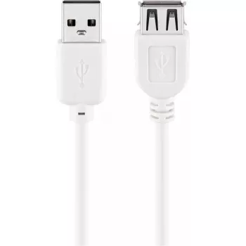 Cabo de extensão USB 2.0 Hi-Speed Goobay 96198 1,8 m branco