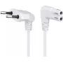 Cabo de alimentação GOOBAY com ficha euro angular (Type-C) para conector fêmea C7, 2 m, branco