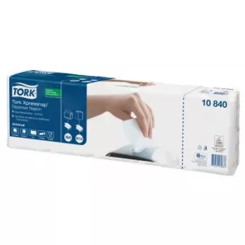 Guardanapo Tork 10840 branco – guardanapos de papel descartáveis da Tork, uma folha, dobra padrão